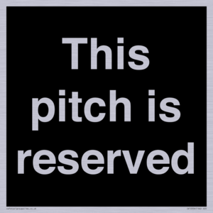 This pitch is reserved